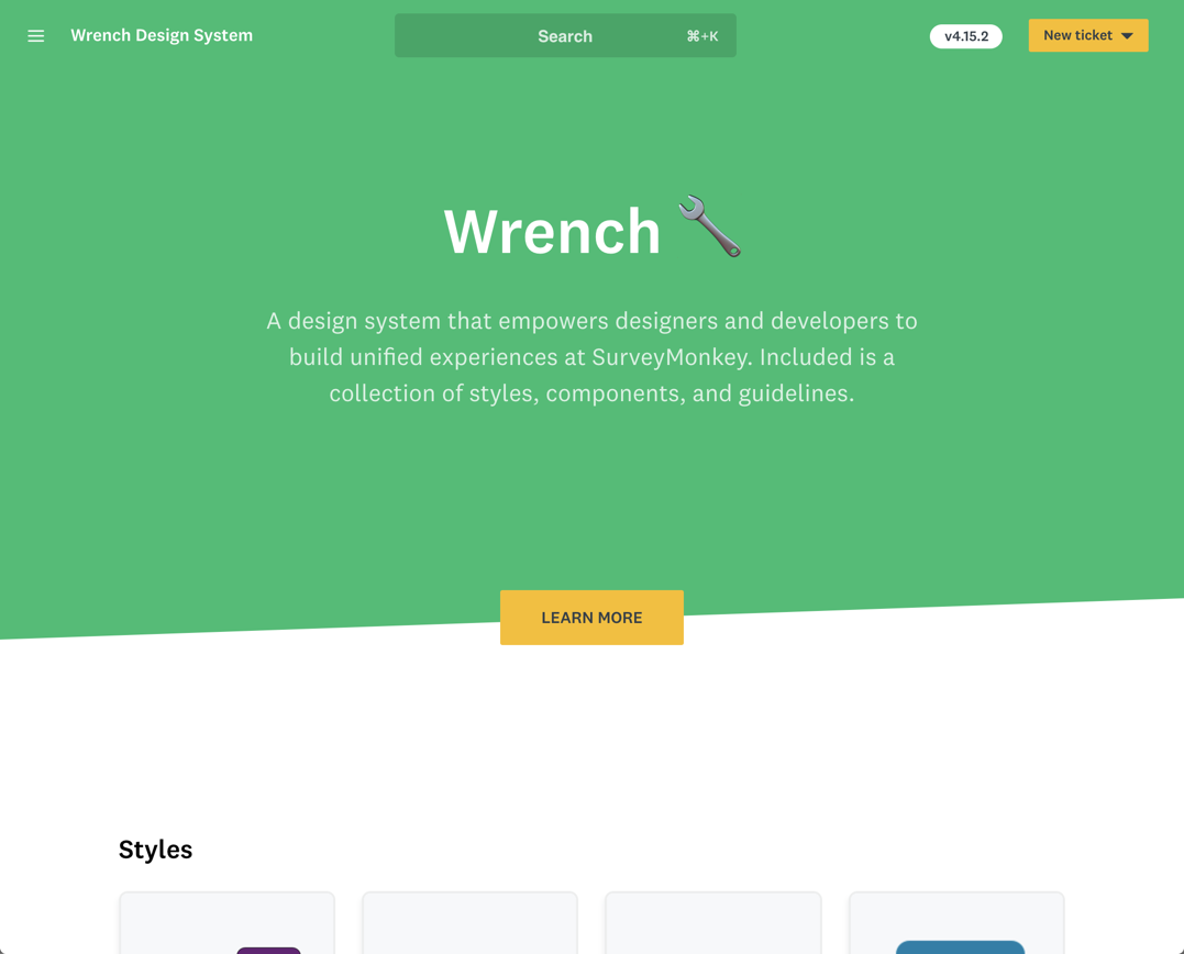 Contributed to launch and led first implementation of Wrench Design System